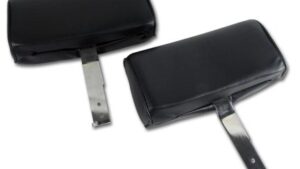 1967-1967 Corvette Headrest Assembly with Vinyl Cover - Pair (Black)
