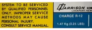 1982-1982 Corvette Evaporator Box Harrison Decal (Code EBA-1708-081B)