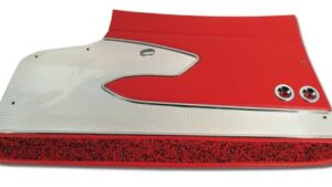 1960-1960 Corvette Door Panel Assembly - Pair with Metal Support (Red)
