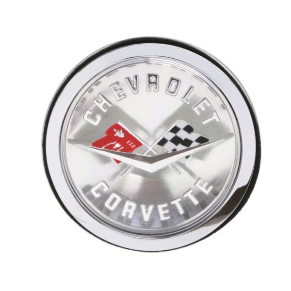 1958-1961 Corvette Silver Emblem Assembly 58-60 Front and 58-61 Rear