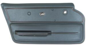 1967-1967 Corvette LH Convertible Deluxe Door Panel (Teal Blue) with Metal Upper Support