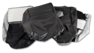 1981-1982 Corvette Leather Cover Set (Charcoal) Exact Reproduction (2 inch Side Panel)
