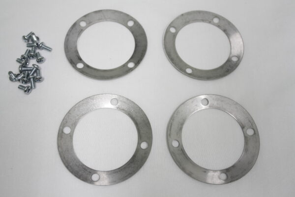 1956-1962 Corvette Hubcap Spinner Retainer and Screw Kit (4 Pieces and Screws)