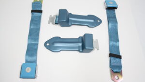 1965-1966 Corvette Seat Belt Set - Medium Blue