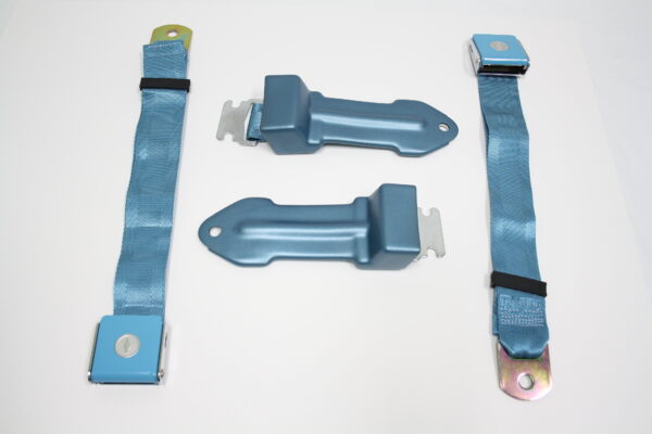 1965-1966 Corvette Seat Belt Set - Medium Blue