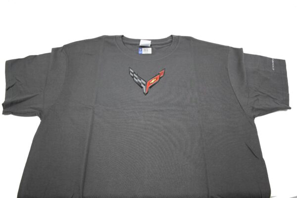 2020-2020 Corvette C8 CARBON BADGE TEE-CHARCOAL-XL 2020