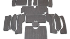 1967-1967 Corvette Coupe Carpet Set 80/20 (Black) Original Style