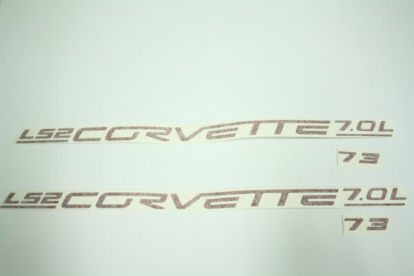 2005-2013 Corvette C6 FUEL RAIL LETTERING RED 05-13