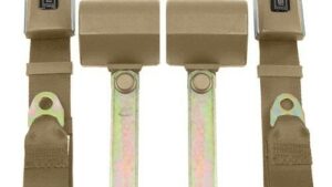 1966-1967 Corvette Seat Belt Set - Saddle