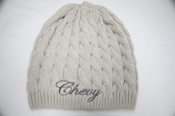 - Corvette LADIES CABLE KNIT HAT "CHEVY"