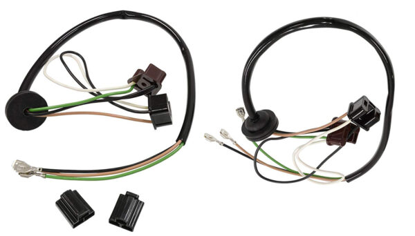 1963-1963 Corvette Headlight Extension Harness with Fiberglass Buckets (2 Pieces)