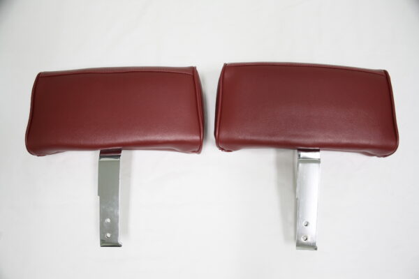 1967-1967 Corvette Headrest Assembly with Vinyl Cover - Pair (Red)