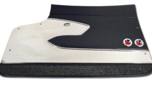 1961-1961 Corvette Door Panel Assembly - Pair with Metal Support (Olive Black)