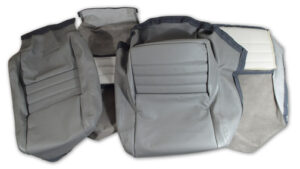 1981-1982 Corvette Leather Cover Set (Slate Gray) Exact Reproduction (2 inch Side Panel)