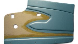1959-1959 Corvette Door Panel - Pair with Metal Upper Support (Frost Blue)