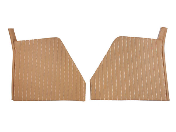 1953-1955 Corvette Kick Panels (Beige) W/WHITE STITCH