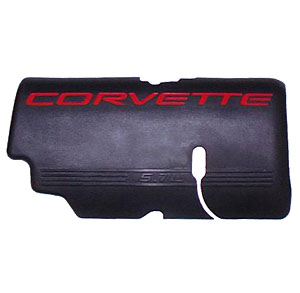 FUEL RAIL COVER LH BLACK WITH RED CORVETTE LETTERING 99-04 (910207