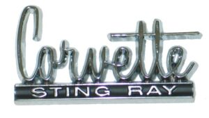 1966-1967 Corvette Glove Box Door Emblem