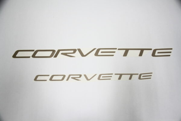 1997-2004 Corvette C5 FRONT & REAR LETTER SET LIGHT GOLD VINYL