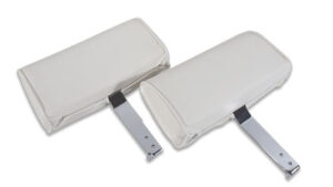 1966-1966 Corvette Headrest Assembly Vinyl Cover - Pair (White)