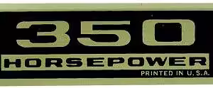 1965-1966 Corvette Valve Cover Decal 350 HP