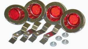 1958-1962 Corvette Door Reflector Set with Bracket and Nut