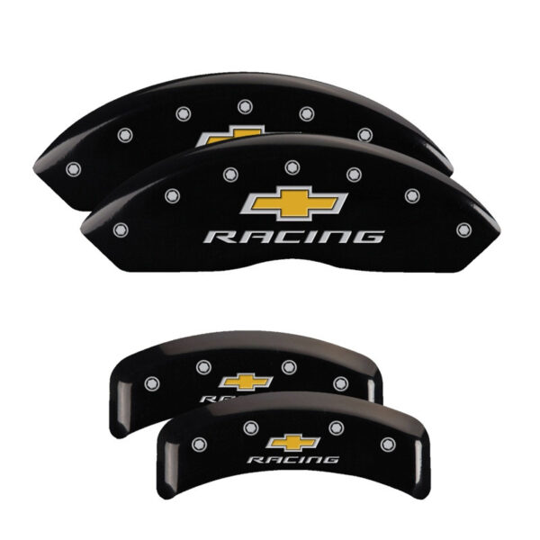 1988-1996 Corvette Caliper Covers with Chevy Logo and RACING text (Set of 4) (Black)