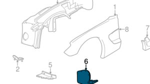 1997-2004 Corvette Front Fender Inner Wheel House Panel Kit RH