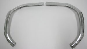 1963-1964 Corvette EYEBROW MOULDING (OUTER GRILLE FENDER MOULDING) (PAIR) (WITH CLIPS)