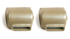 1966-1966 Corvette Seat Belt Retractor Covers - Pair (Tan) (Medium Saddle)