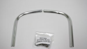1964-1964 Corvette INNER TAIL LAMP COVE MOULDING (PAIR) (WITH CLIPS)