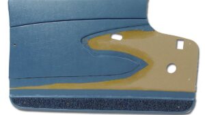 1961-1961 Corvette Door Panel - Pair with Metal Upper Support (Jewel Blue)