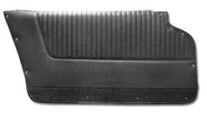 1963-1964 Corvette Coupe Door Panel - Pair with Metal Support (Black)