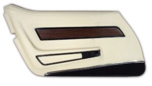 1976-1976 Corvette LH Deluxe Door Panel with Trim (White/Black)