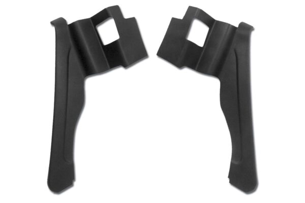 1974-1975 Corvette Convertible Inner Quarter Panel Trim with Shoulder Belt - Pair (Black)