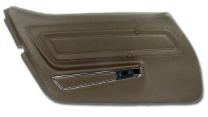 1976-1976 Corvette LH Standard Door Panel with Trim (Dark Brown)