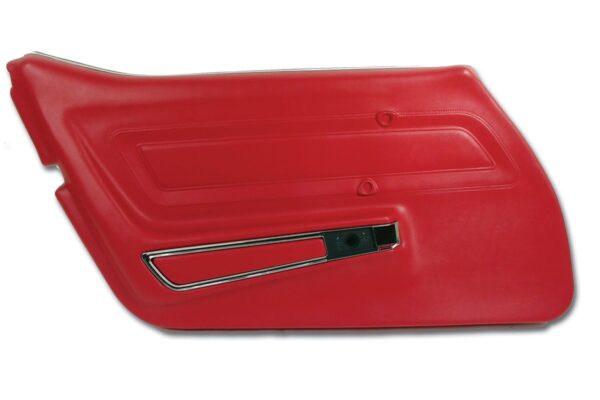 1977-1977 Corvette LH Door Panel with Trim (Red)