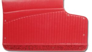 1962-1962 Corvette Door Panel - Pair without Metal Upper Support (Red)