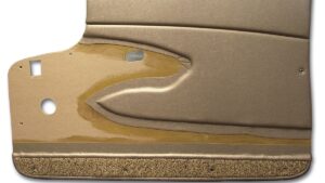 1961-1961 Corvette Door Panel - Pair with Metal Upper Support (Fawn Beige)