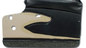 1961-1961 Corvette Door Panel - Pair without Metal Upper Support (Olive Black)