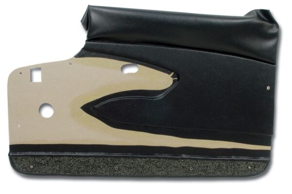 1961-1961 Corvette Door Panel - Pair without Metal Upper Support (Olive Black)