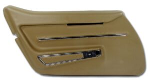 1968-1968 Corvette LH Deluxe Door Panel with Trim (Saddle)