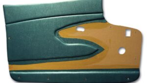 1959-1959 Corvette Door Panel - Pair with Metal Upper Support (Turquoise)