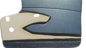1961-1961 Corvette Door Panel - Pair without Metal Upper Support (Jewel Blue)