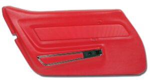 1969-1969 Corvette LH Deluxe Door Panel with Trim (Red)