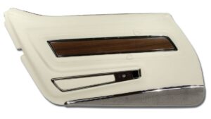 1976-1976 Corvette LH Deluxe Door Panel with Trim (White/Smoke)