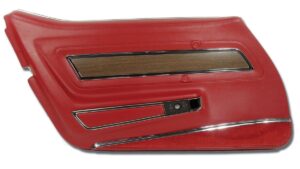 1976-1976 Corvette LH Deluxe Door Panel with Trim (Firethorn)