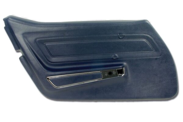 1973-1975 Corvette LH Standard Door Panel with Trim (Dark Blue)
