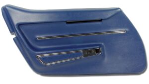 1968-1968 Corvette LH Deluxe Door Panel with Trim (Medium Blue)
