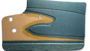 1960-1960 Corvette Door Panel - Pair with Metal Upper Support (Turquoise)